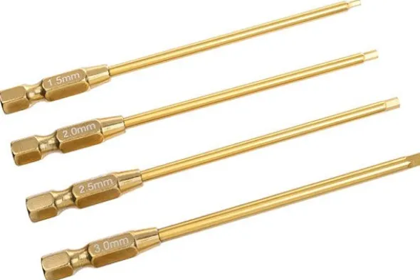 SET INSERTI PER AVVIATORE 5,5mm GIRAVITI ESAGONALI DA 1,5 A 3mm - 4 PEZZI