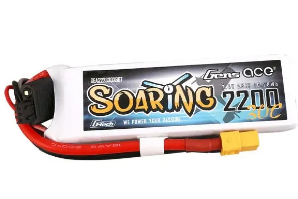 SOARING BATTERIA LIPO 2S 7.4V-2200-30C G-TECH (XT60)