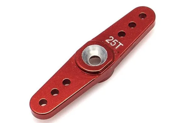 SQUADRETTA ALLUMINIO DOPPIO BRACCIO 25 DENTI - ROSSO