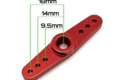 SQUADRETTA ALLUMINIO DOPPIO BRACCIO 25 DENTI - ROSSO