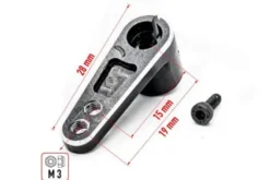 SQUADRETTA SERVOCOMANDO IN ALLUMINIO 25T NERO - HTR-1930026-BK