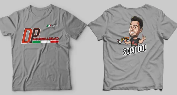 T-SHIRT GRIGIA D.P MODELLISMO PERSONALIZZATA - TAGLIA S