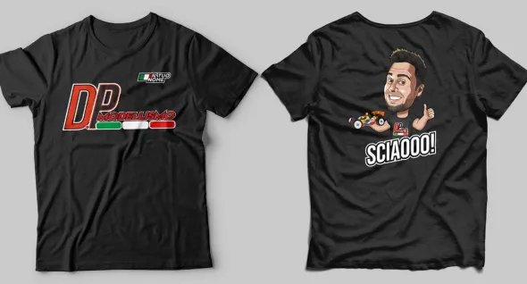 T-SHIRT NERA D.P MODELLISMO PERSONALIZZATA - TAGLIA XL