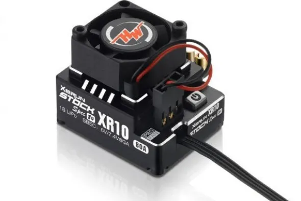 XERUN XR10 PRO STOCK SPEC 80A BRUSHLESS 1S LIPO BEC 3A - ESC